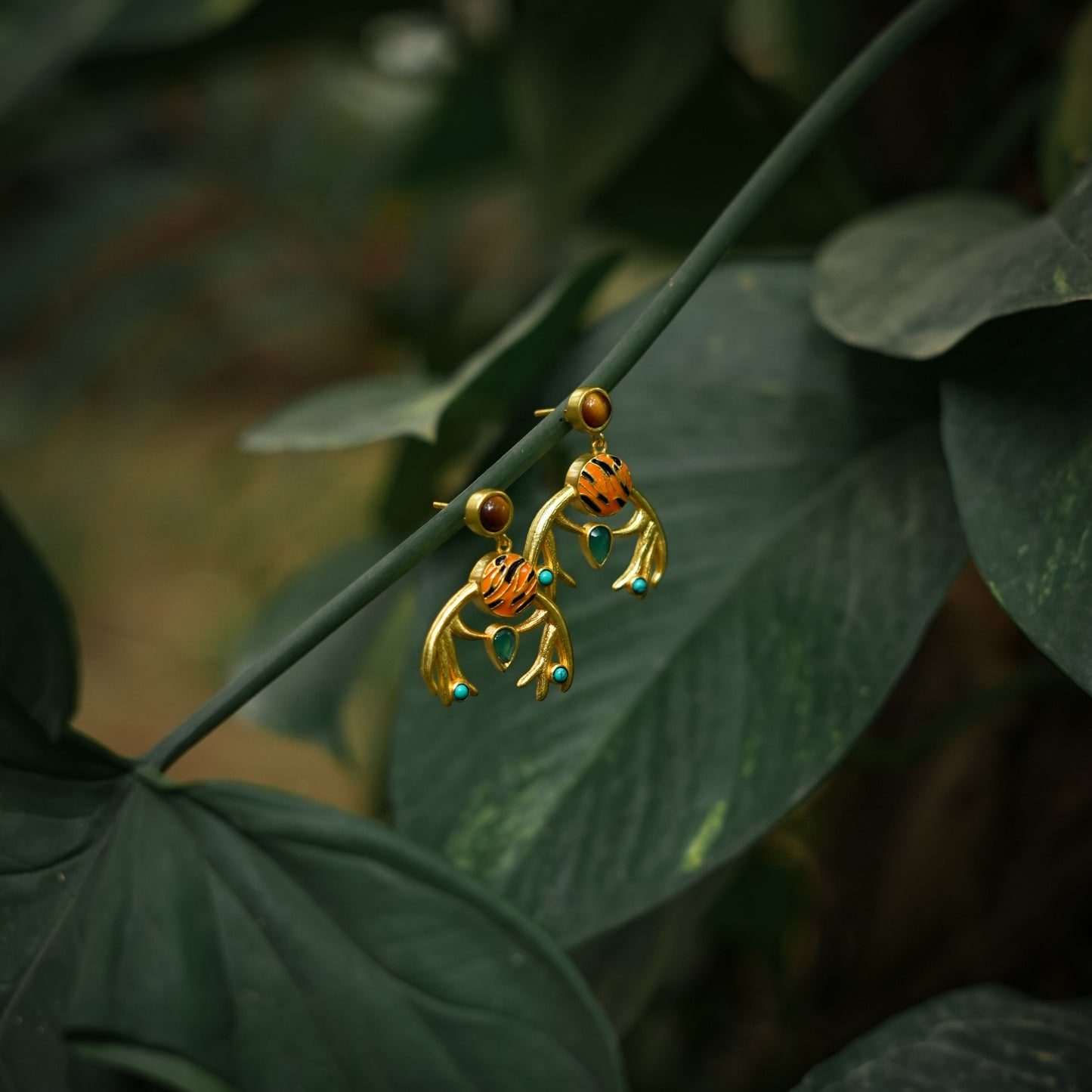 Corbett Tiger Eco System Earrings