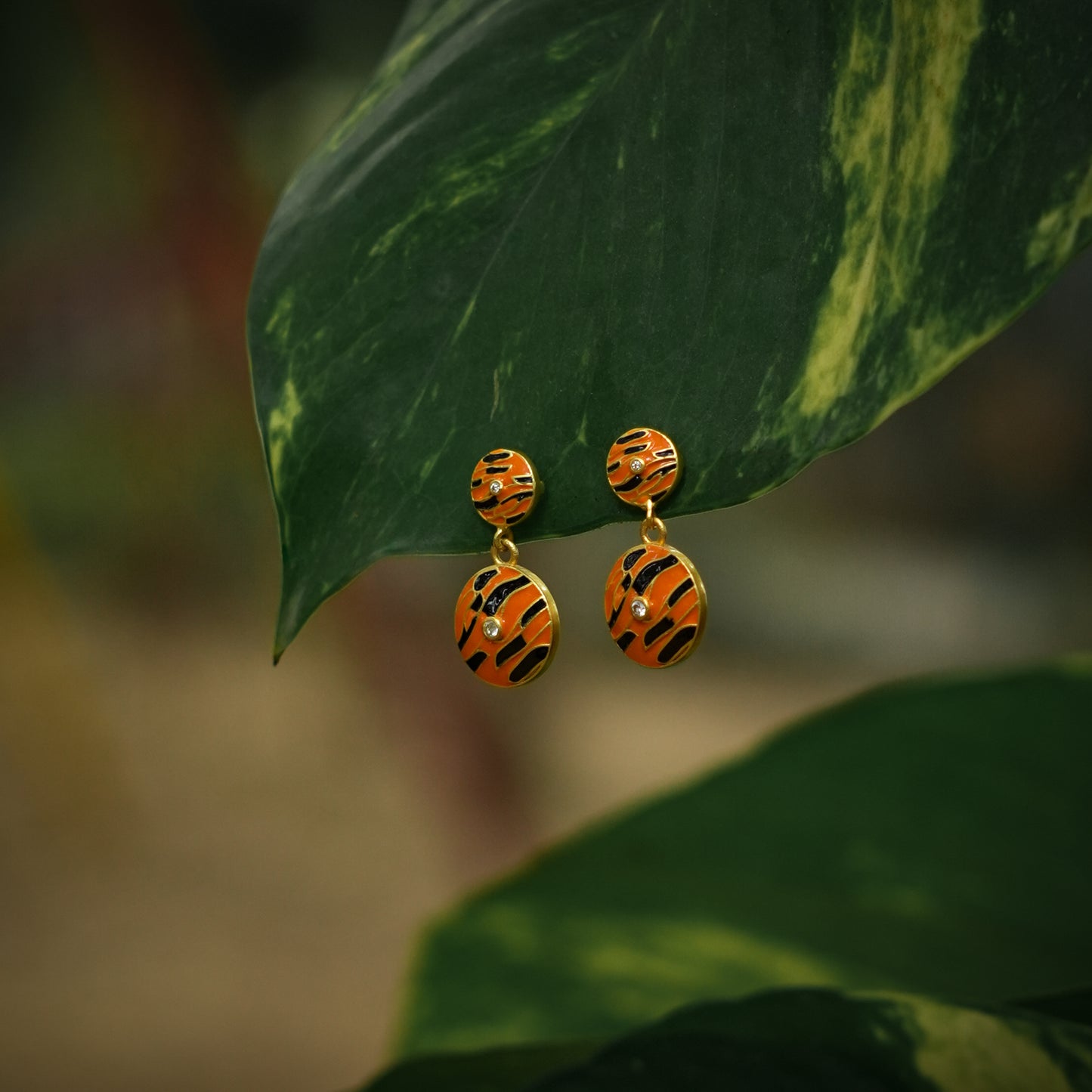Corbett Tiger Striped Ear Studs