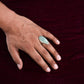 Natural Aquamarine Silver Drop Ring