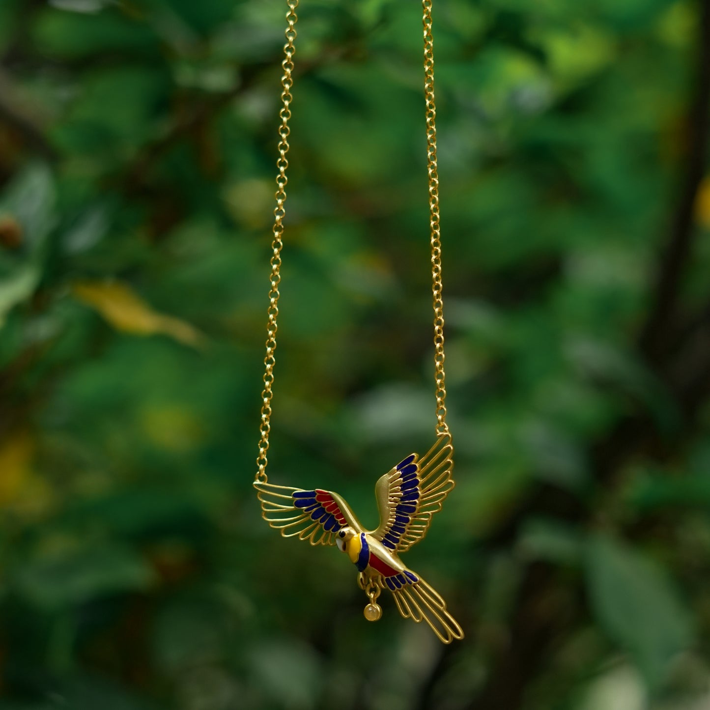 Corbett Plum Head Parrot Necklace