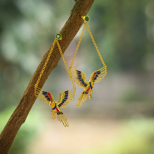 Corbett Plum Head Parrot Danglers