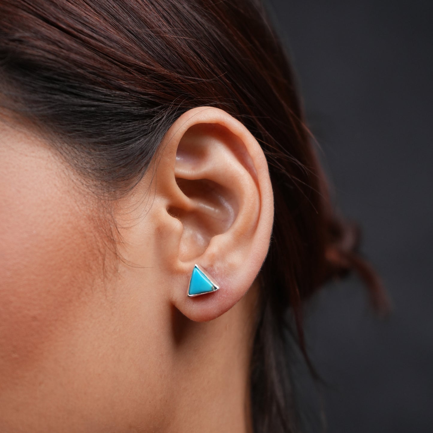 Natural Arizona Turquoise  Silver Studs