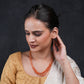 Multilayer Silver Carnelian Necklace Set