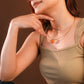Citrine Heart Gold Plated Silver Hasli