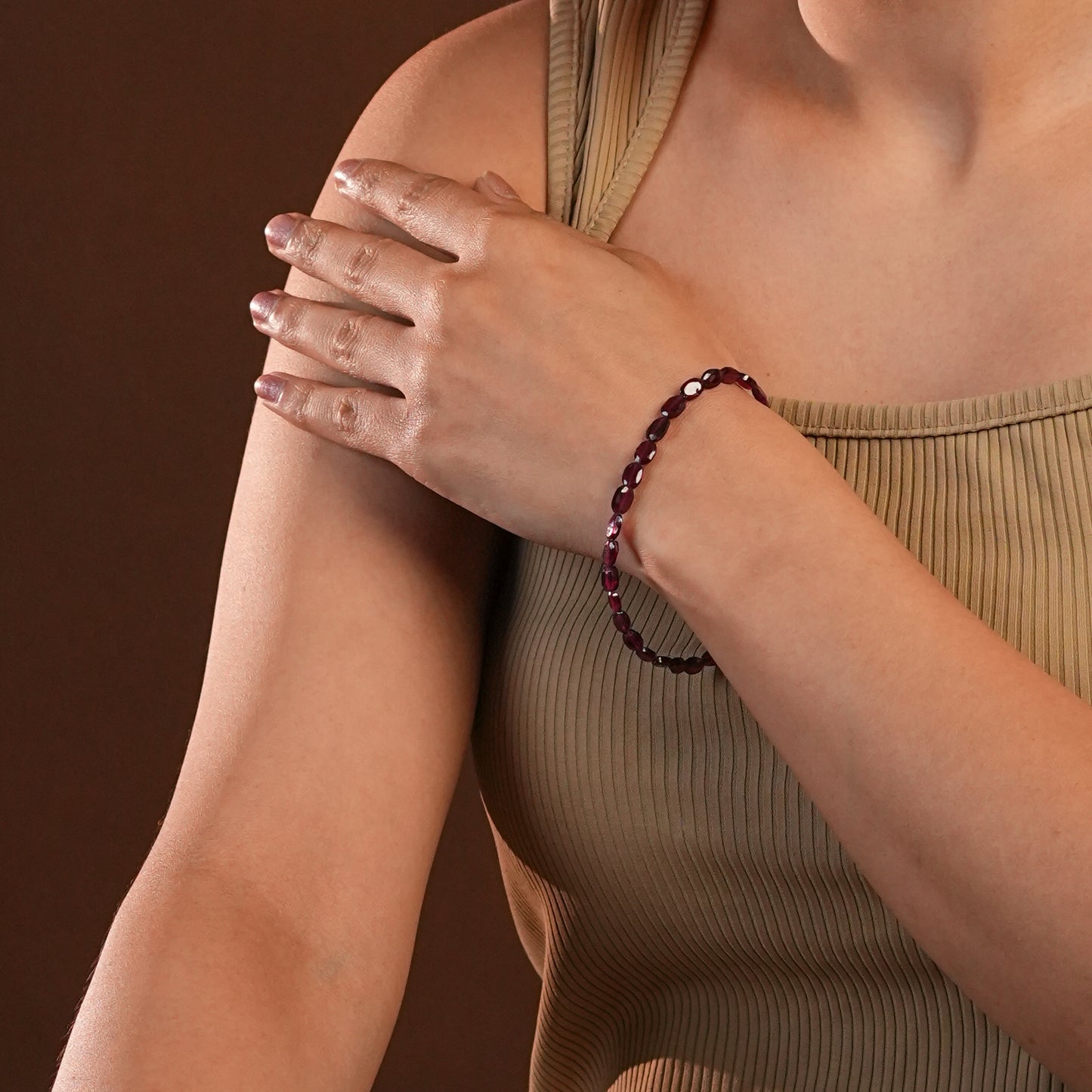 Red Natural Garnets Bracelet