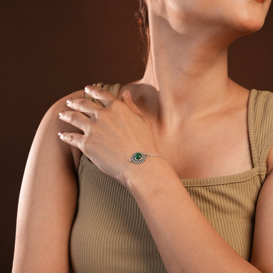 Dainty Larimar Silver Bracelet