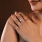 Peach Freshwater Coin Pearl Ring