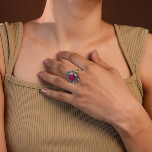 Silver Ruby Ring