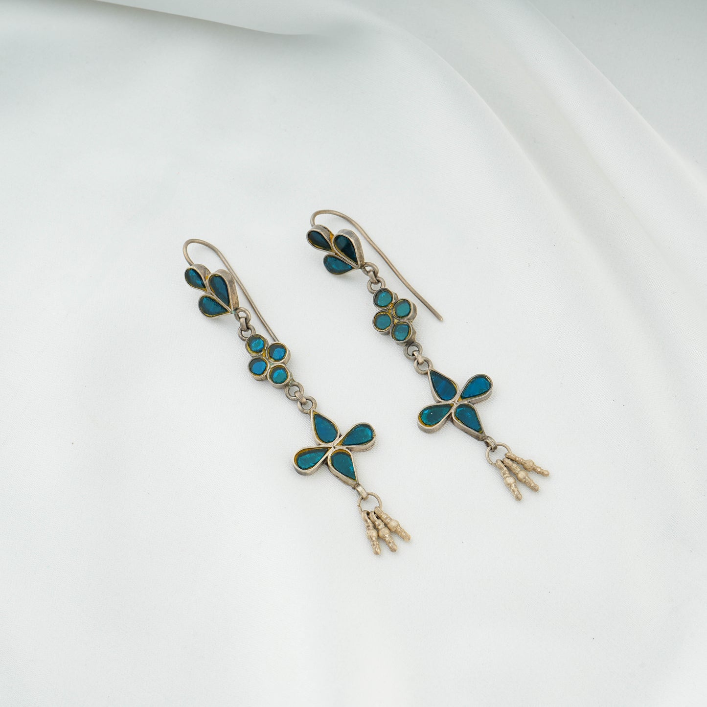 Madhu Chandrika Desert Flower Silver Earrings