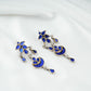 Madhu Chandrika Sapphire Night Silver Earrings