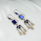 Madhu Chandrika Mayuri Silver Mirror Earrings