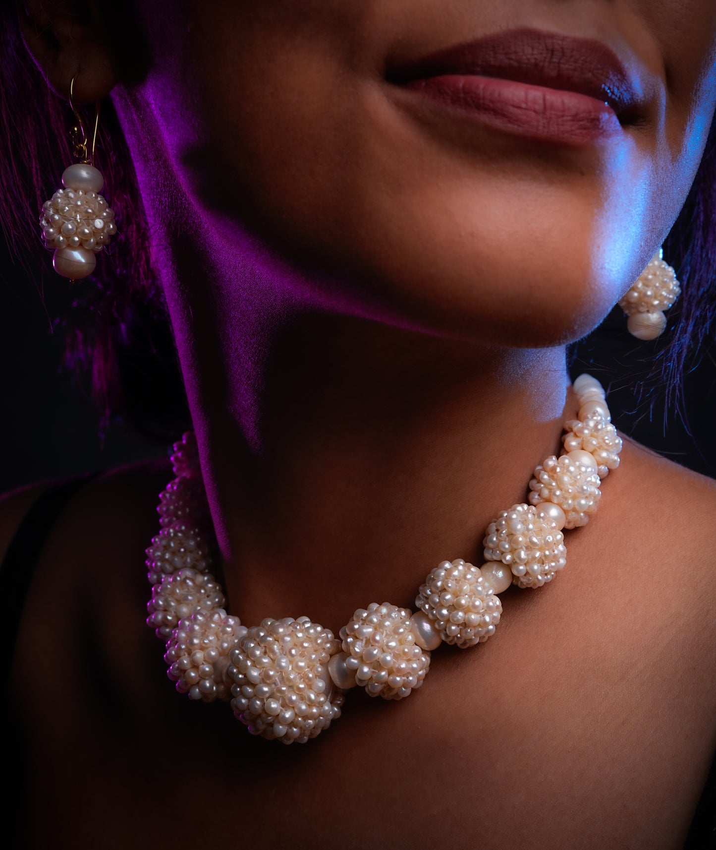 Freshwater Woven Pearls Necklace Set