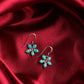 Cute Turquoise Flower Earrings