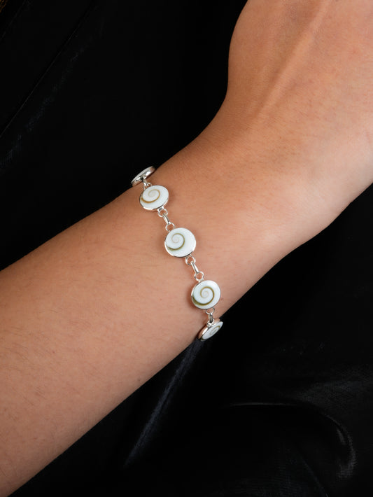 Gomati Chakra Silver Bracelet