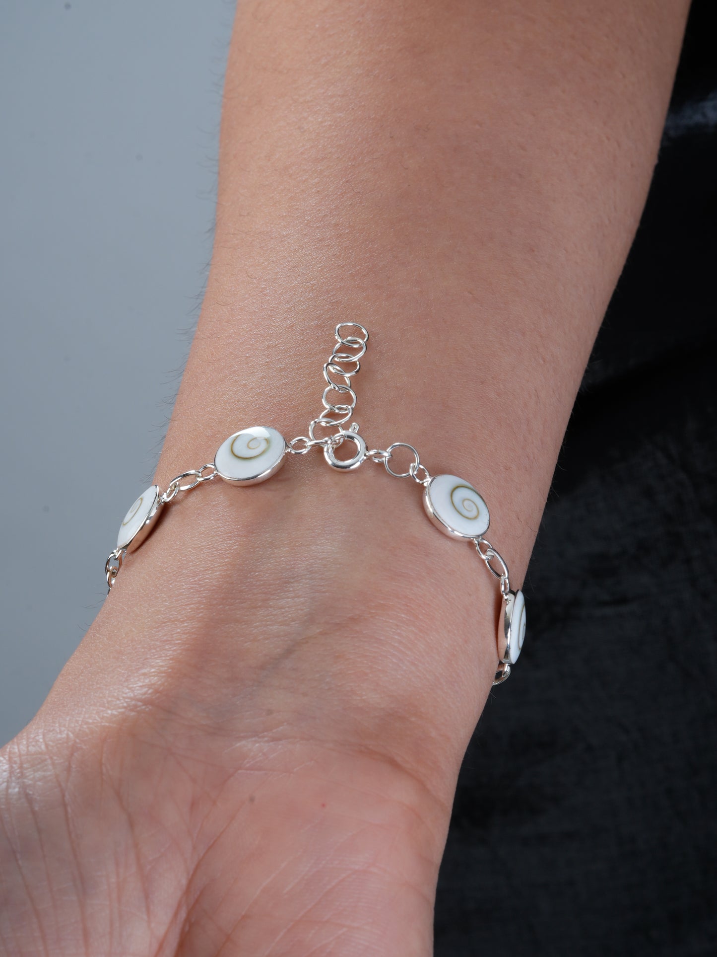 Gomati Chakra Silver Bracelet