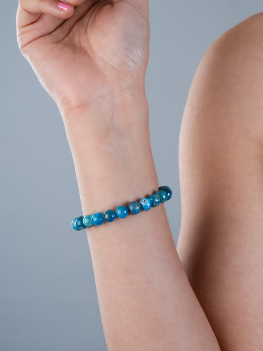 Blue Apatite Bracelet For Improved Focus