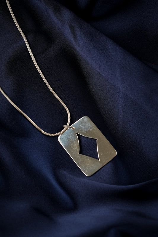 The Brick Card Silver Pendant