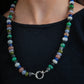 Semiprecious Multi Stone Hand Knotted Necklace