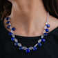 Lapis Lazuli And Rose Quartz Leaves Necklace Set