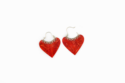 Red Hearts Earrings