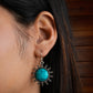 Turquoise Sunshine Silver Danglers