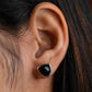 Black Obsidian Triangle Studs