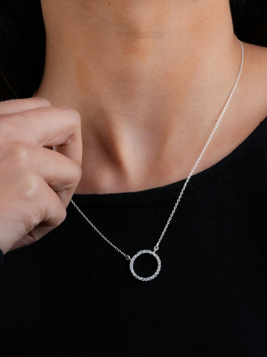 Circle Of Life Silver Necklace