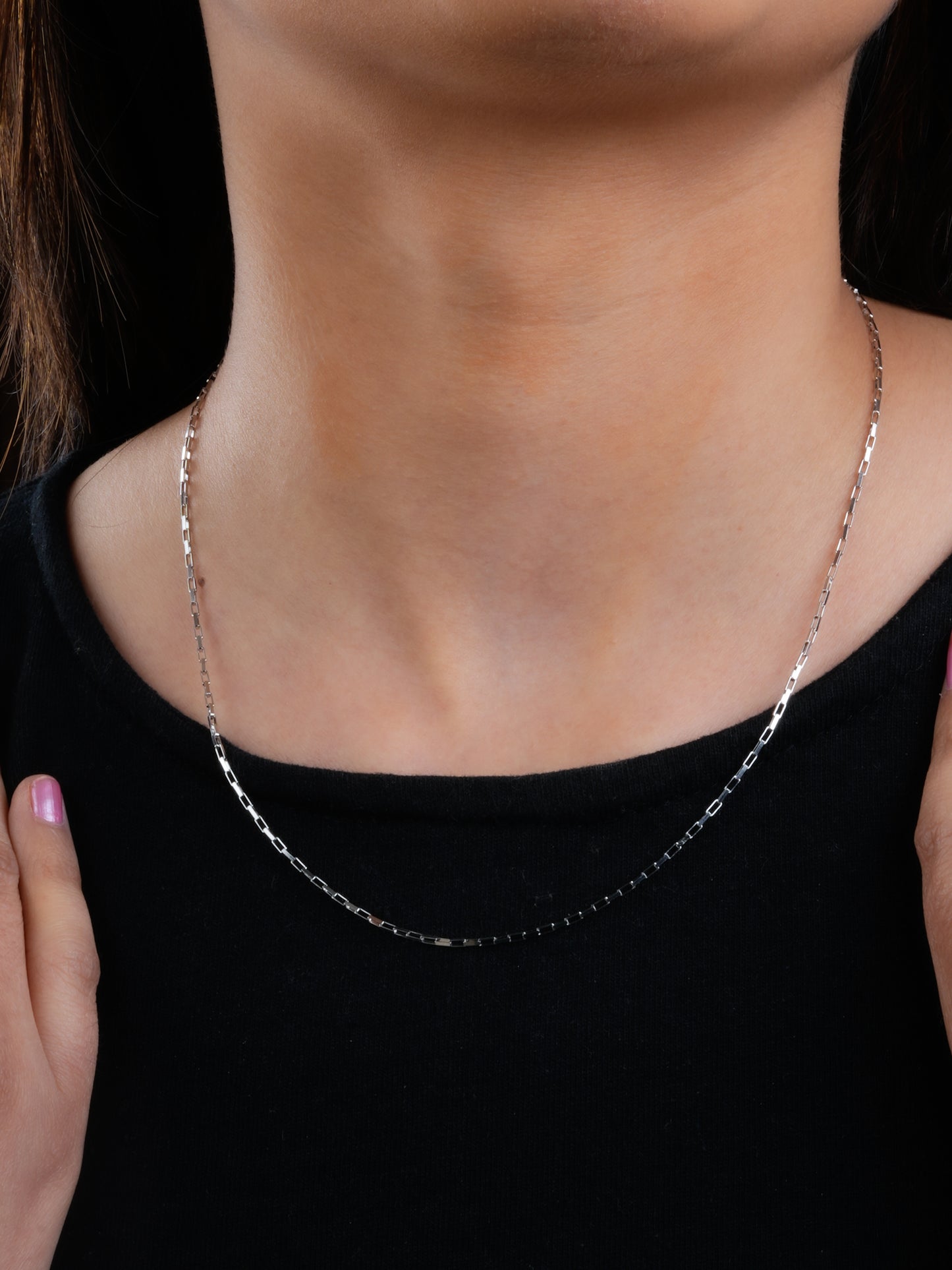 Rhodium Plated Light Silver Chain