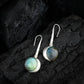 Labradorite Silver Moons Earrings