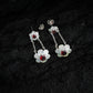 Delicate Garnet Mogra Earrings