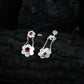 Delicate Garnet Mogra Earrings