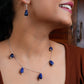 Lapis Lazuli Drops Necklace Set