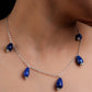 Lapis Lazuli Drops Necklace Set