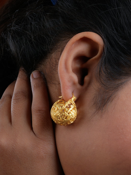 Phool Bahar Gold Plated Silver Earrings