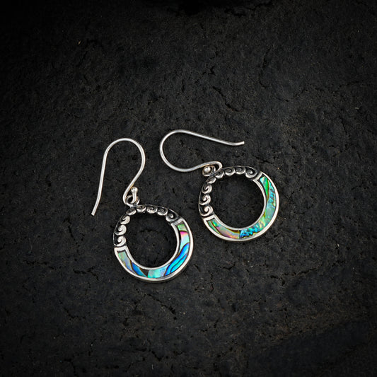 Siver Abalone Rings Earrings