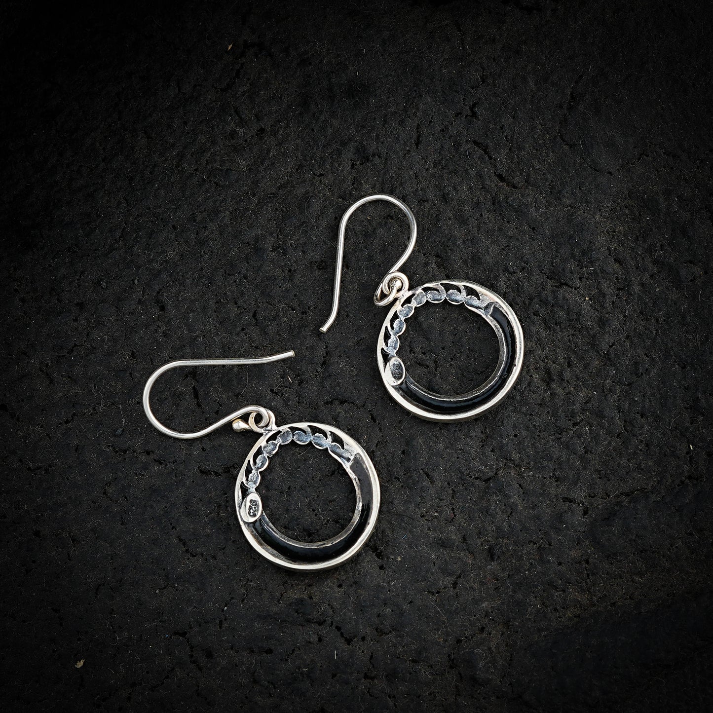 Siver Abalone Rings Earrings