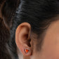 Carnelian Triangle Silver Studs