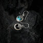 Silver Abalone Circle Earrings