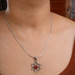 Carnelian Silver Flower Pendant