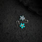 Cute Turquoise Flower Earrings