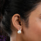 Classique CZ Silver Pearl Earrings