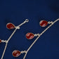 Carnelian Droplets Anklets