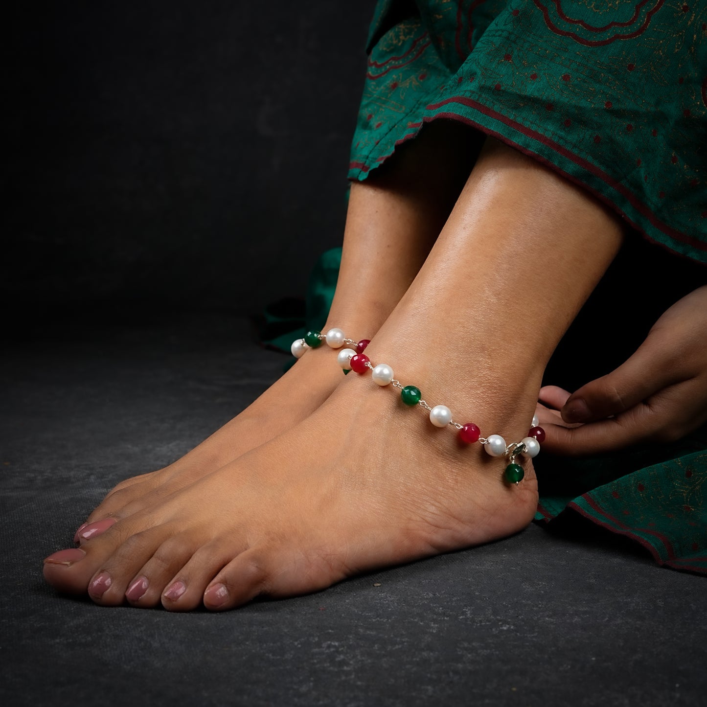 Handmade Unique Pearl Anklets