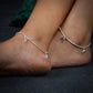 Dolphins Silver Anklets