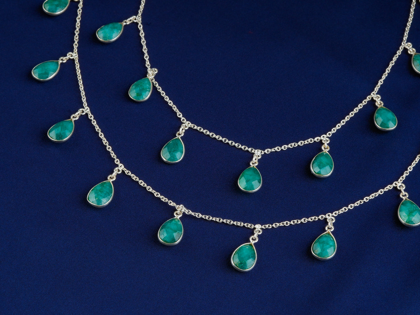 Emerald Drop Anklets