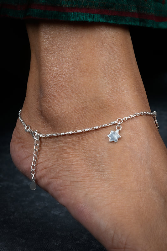 Starlite Silver Anklets