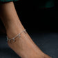 Love Loop Silver Anklets