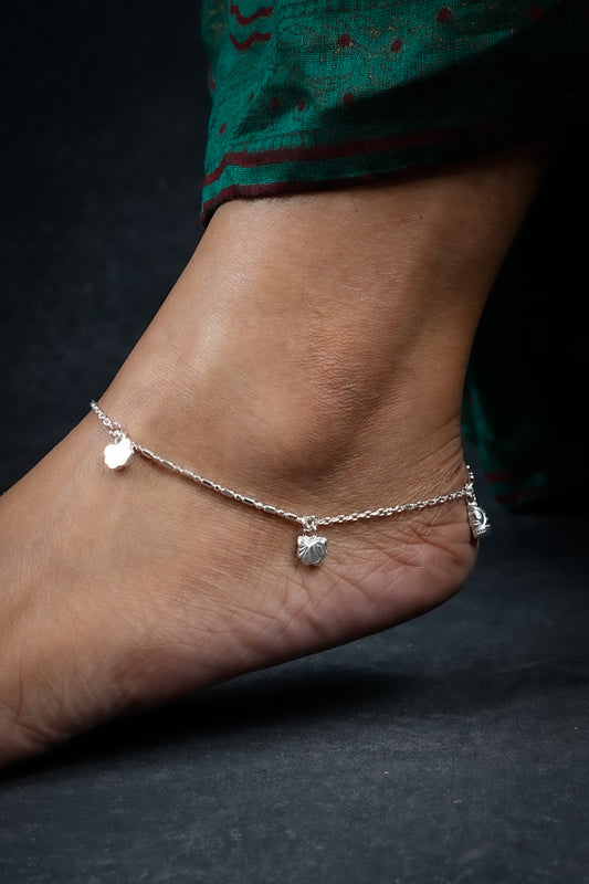 Charms Silver Anklets