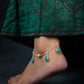 Emerald Drop Anklets