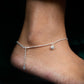 Charmed Hearts Silver Anklets